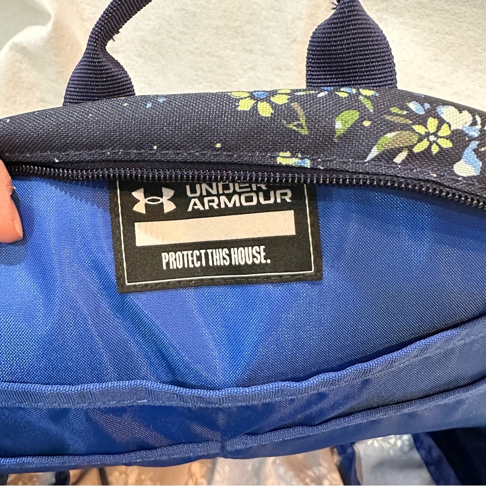 Under Armour Navy Floral Backpack - Picture 9 of 13